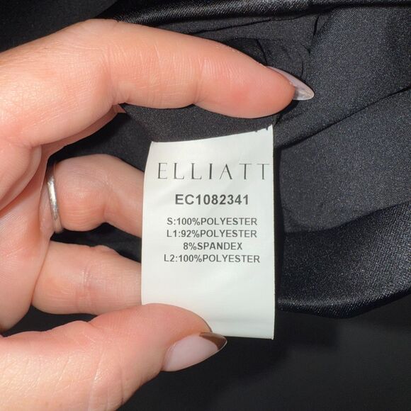 ELLIATT Vida Off The Shoulder Long Sleeve Cocktail Minidress - Black S - Picture 11 of 12